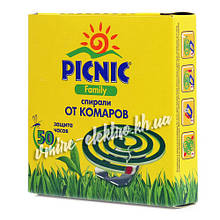 Спірували від комарів Picnic сім'ї, 10 шт