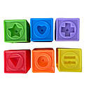 Набір тактильних сенсорних кубиків QL 9911 A розвиваючі Монтессорі 6 шт, фото 5