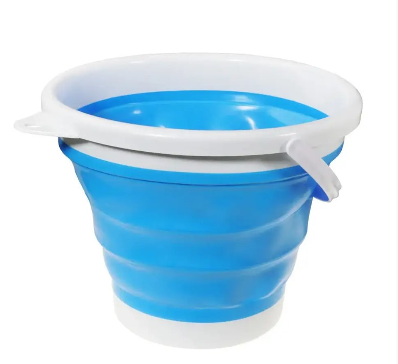 Відро 5 літрів складне туристичне Collapsible Bucket / Універсальне кругле Відро, фото 1