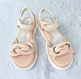 Босоніжки для дівчаток Пудра 7449-22782-17-3