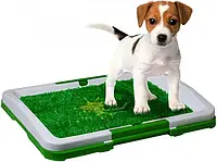 Лоток для собак с травой Puppy Potty Trainer Pad зелёный