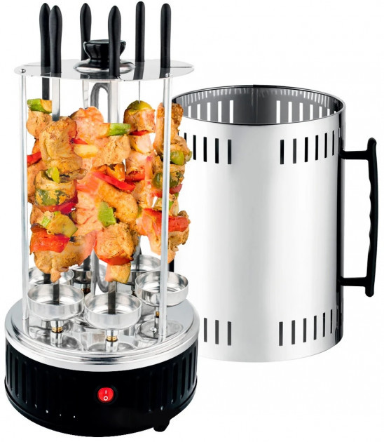 Електрошашличниця вертикальна Kebabs Machine на 6 шампурів