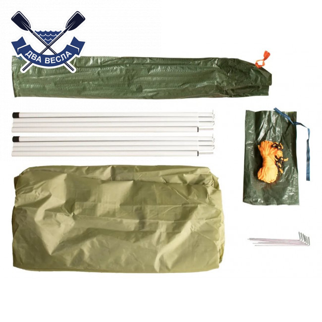 Купить Тент туристический со стойками Tramp Lite Tent blue 440х440 см ...