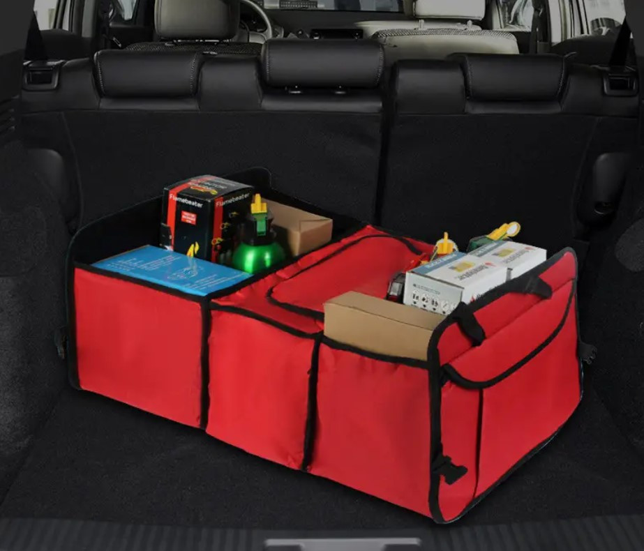 Органайзер - холодильник у багажник автомобіля TRUNK ORGANIZER & COOLER червоний, фото 1