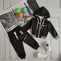 Дитячий чорний спортивний костюм Nike для новонароджених