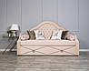 Ліжко диван для підлітка дівчинки MeBelle ETALLE 90х190 з матрацом розкладний, пудровий бежевий велюр, фото 9