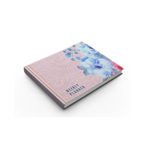 Щотижневик А6 тверда обкладинка, 68 арк., лінія поролон "Квіти" 1В 2032, фото 1