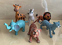 Набор игрушечных резиновых мультяшных диких животных 012A