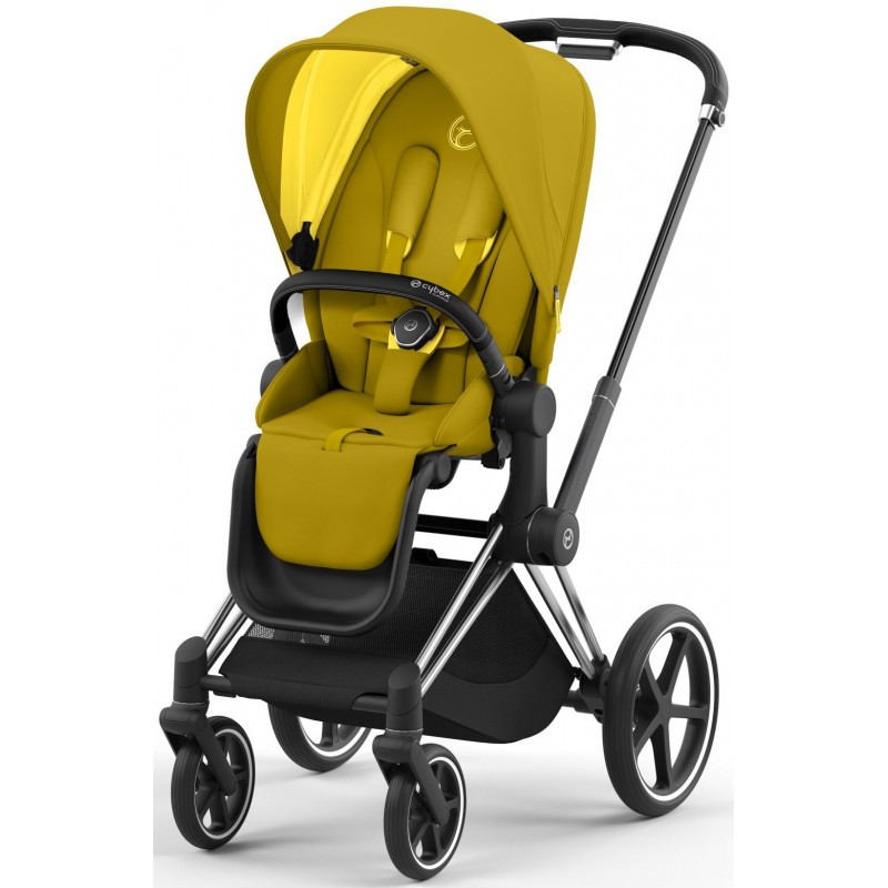 Прогулянкова коляска Cybex Priam 4.0 Mustard Yellow шасі Chrome Black