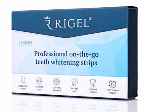 Відбілюючі смужки для зубів Rigel Professional on-the-go teeth whitening strips