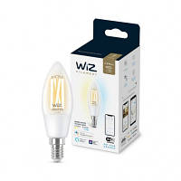 Умная лампочка WiZ E14 4.9W(40W 470Lm) C35 2700-6500 филаментная Wi-Fi (929003017601) - Топ Продаж!