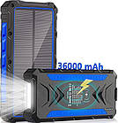 Зовнішній акумулятор на сонячній батареї SOLAR W-23, 36000 mAh, VerWireless Charging Solar Power Bank, фото 2