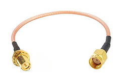 50 шт - Антенні подовжувачі RG316 RP-SMA F RP-SMA M 20 см