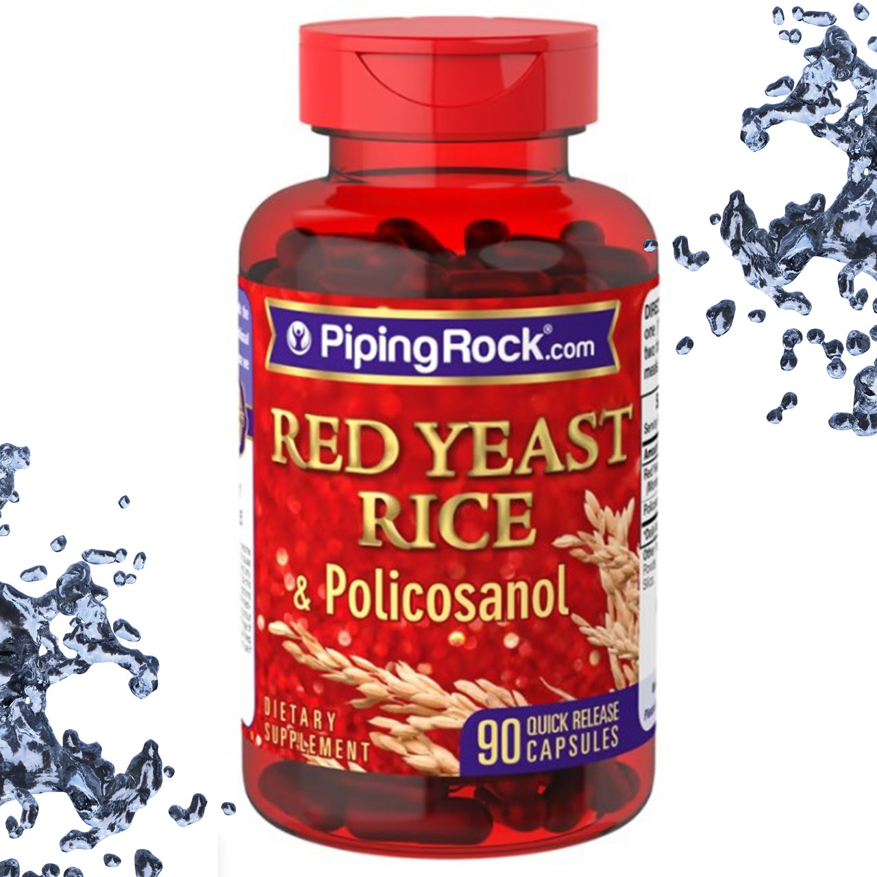 Красный дрожжевой рис + Поликозанол Piping Rock Red Yeast Rice & Policosanol 90 капсул - фото 1 - id-p1626543953