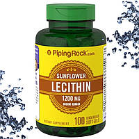 Лецитин Подсолнечника Piping Rock Sunflower Lecithin 1200 мг 100 гелевых капсул