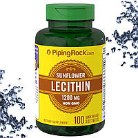 Лецитин Соняшника Piping Rock Sunflower Locithin 1200 мг 100 гелевих капсул