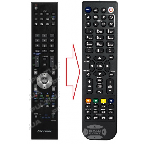 Пульт для телевізора PIONEER AXD1563 (аналог), фото 1