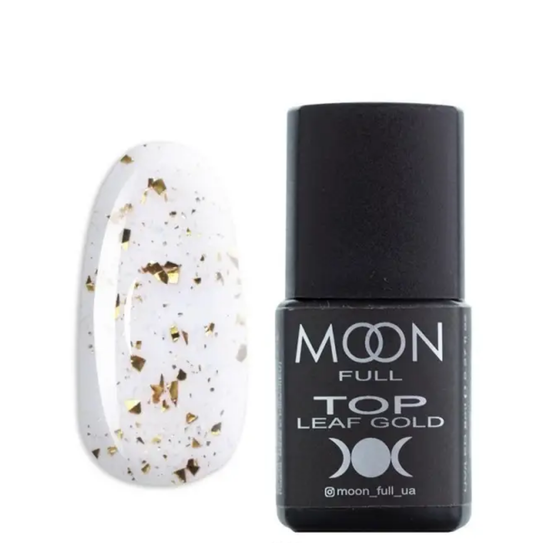 Топ без липкого шару MOON FULL Leaf white gold, 8мл, фото 1