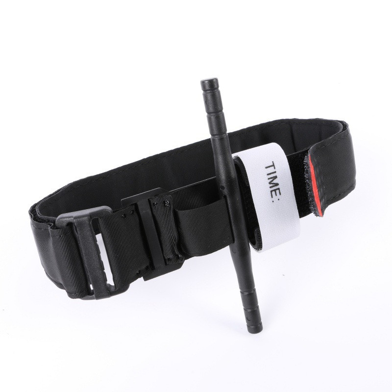 Джгут Турнікет тактичний для військових із металевим коміром Silenta Military Black