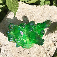 Натуральний камінь кварц із зеленим напиленням. Мінерал Green quartz. Празем 70g. Зелений кварц, фото 3