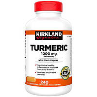 Куркума с экстрактом черного перца Kirkland Signature Turmeric 1000 mg., 240 капсул