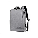 Рюкзак Oumantu 9003, міський портфель для ноутбука 15.6", розмір 42х30х12 см, оригінал — Синій, фото 6