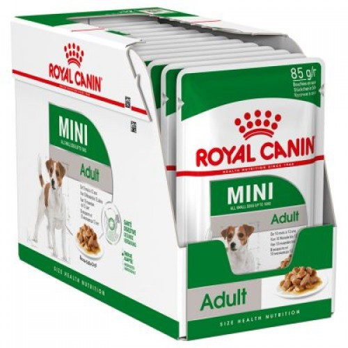 Вологий корм Royal Canin Mini Adult у соусі для дорослих собак малих порід 12х 85 грамм, фото 1