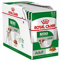 Вологий корм Royal Canin Mini Adult у соусі для дорослих собак малих порід 12х 85 грамм