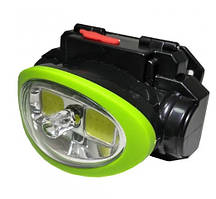 Налобний Ліхтарик Bailong BL 0520 COB + Laser, 2 різ. корпус-пластик, водостійкий, ударостійкий, 18650