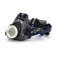 Налобний Ліхтарик Bailong BL-6699 Т6, Q5 Cree, 3 різ., Zoom, корпус-пластик, водостійкий, ударостійкий, 18650