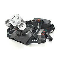 Налобний Ліхтарик RJ-3000-T6, Creeion-T, 4 різ., водостійкий, ударостійкий, 2x18650 ак-тор, АЗП, СЗП, BOX