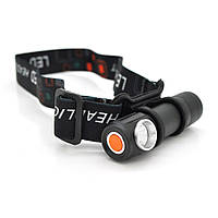 Налобний + ручний Ліхтарик Bailong T-88, 4 різ., водостійкий, ударостійкий, вбудований акумулятор, BOX