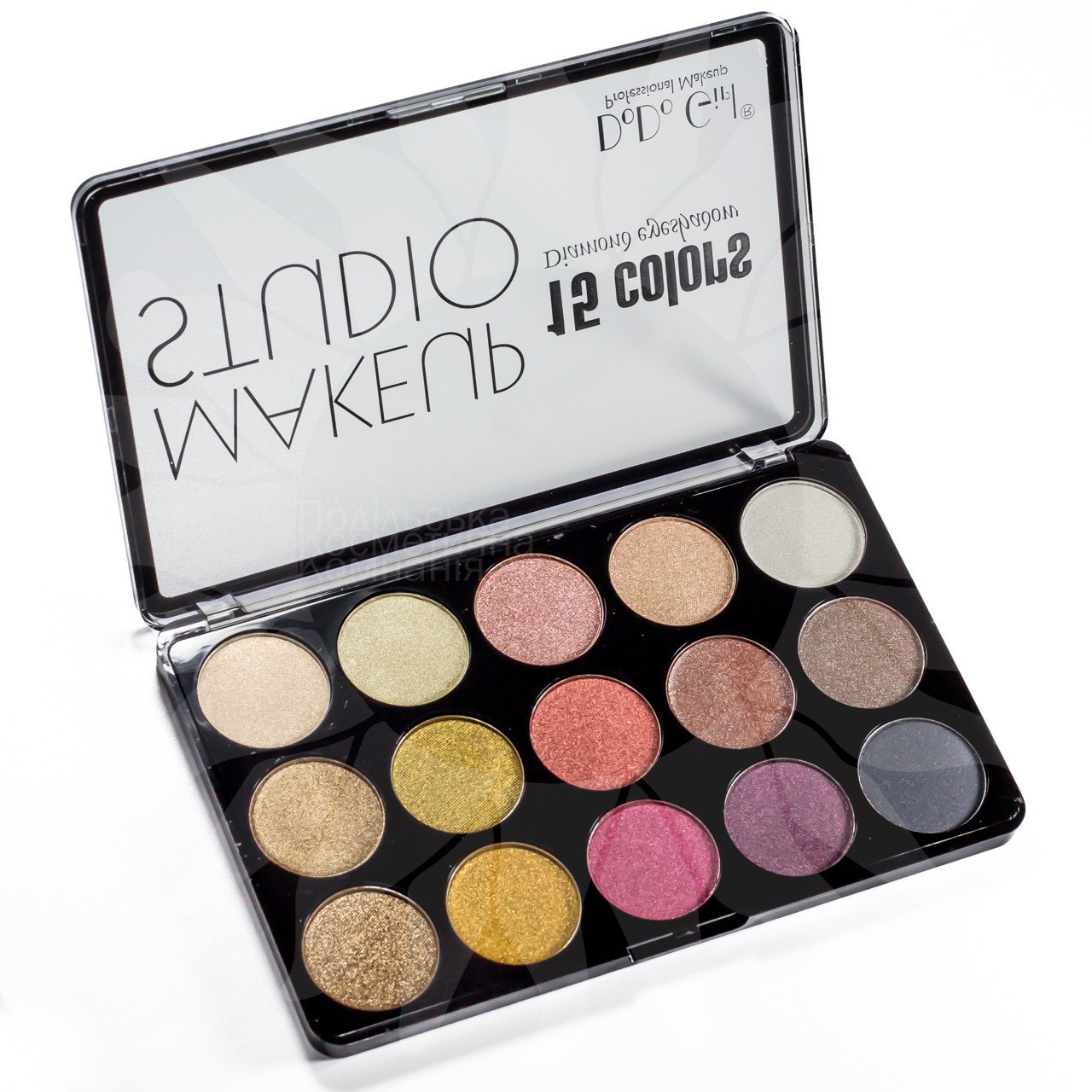 Тіні для повік перламутрові DoDo Girl Eye Shadow Make Up Studio 15 відтінків D3052 № В