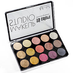 Тіні для повік перламутрові DoDo Girl Eye Shadow Make Up Studio 15 відтінків D3052 № В