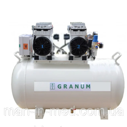 Стоматологічний безмасляний компресор Granum-200 з Осушувачем.