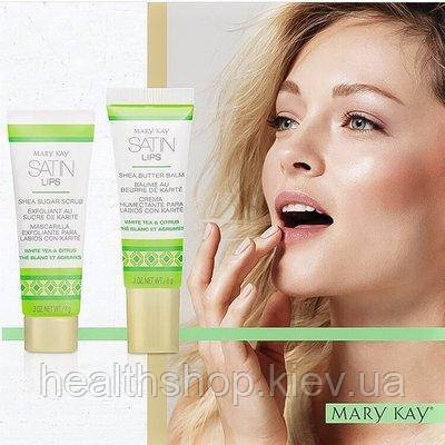 Набір для губ Satin Lips з маслом ши «Білий чай та Цитрус" Mary Kay