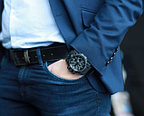 Кварцові тактичні годинники skmei чорні чоловічі круглі наручні годинники з каучуковим ремінцем, фото 10