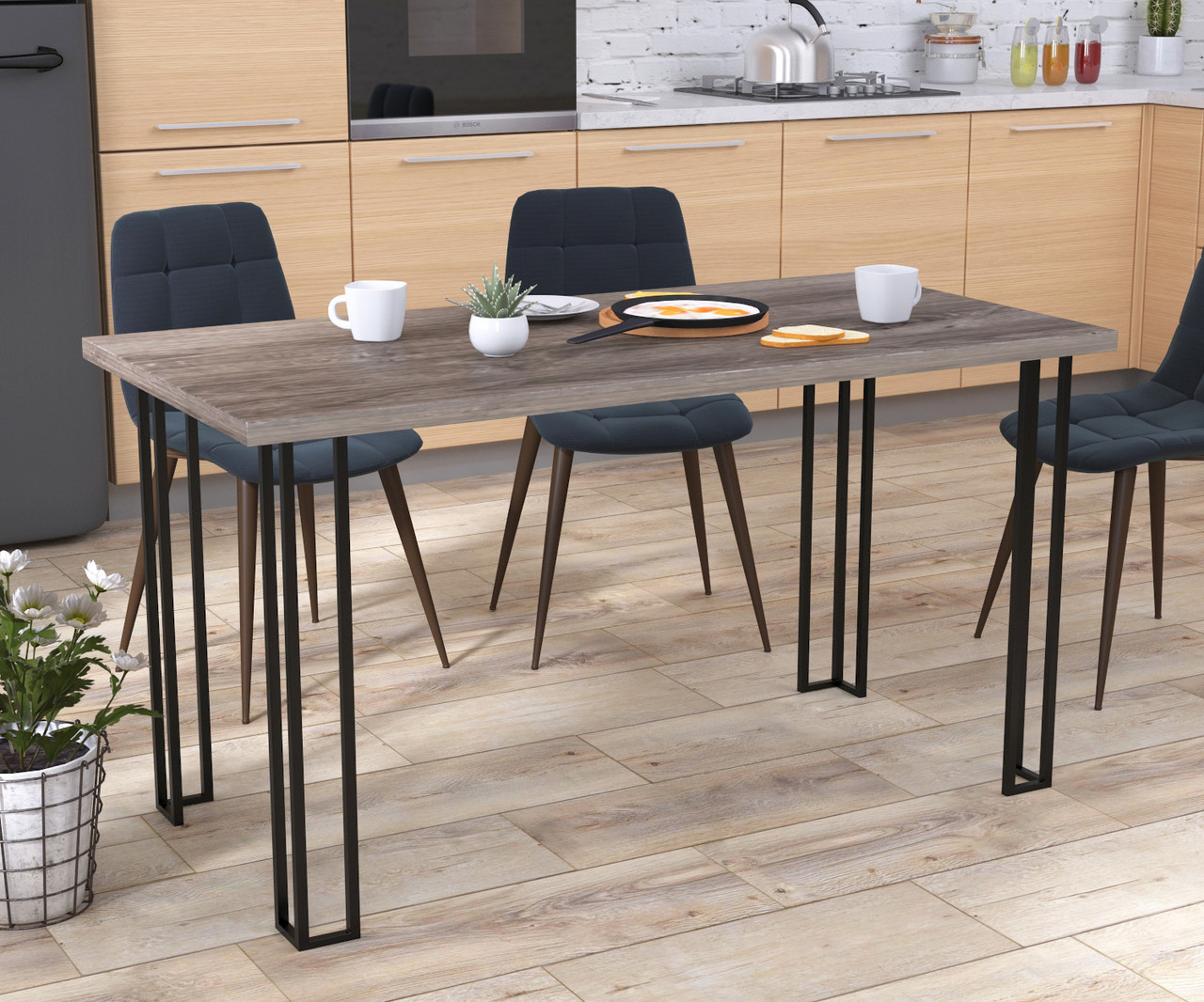 Стіл обідній Сквер Loft Design Дуб Палена