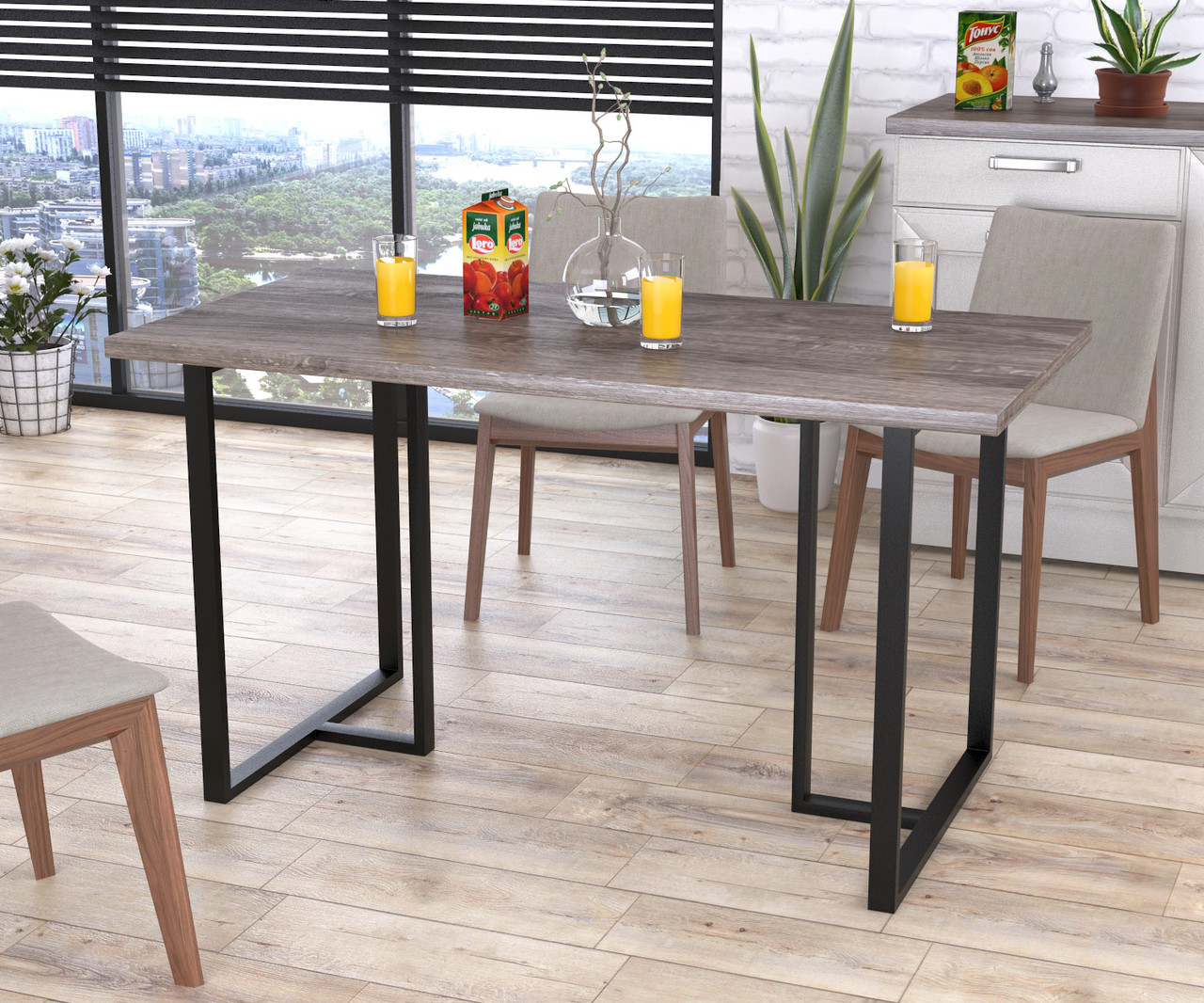 Стіл обідній Тетра Loft Design Дуб Палена