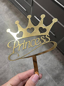 Топер з ламiнованого картону "Princess з короною"