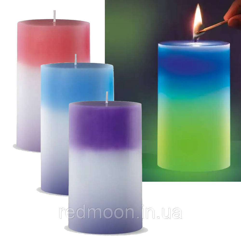 Магічна свічка з підсвічуванням Candled Magic EL-2327 / Різнокольорова воскова свічка