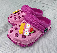 Кроксы для девочек Розовые Пирожное SS5021 Jomix shoes размер 20 (длина стельки 12,5 см)