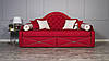Дитячий диван ліжко для дівчинки MeBelle ETALLE 90х190 з ящиками для речей, червоний, червоний велюр, фото 4