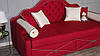 Дитячий диван ліжко для дівчинки MeBelle ETALLE 90х190 з ящиками для речей, червоний, червоний велюр, фото 8