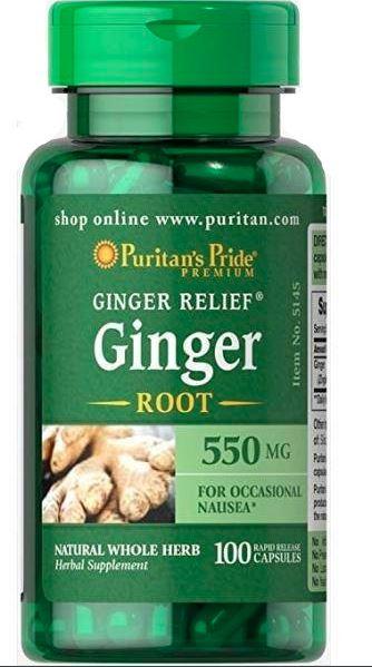 Puritan's Pride Ginger Root 550 mg, Корінь імбиру (100 капс.)