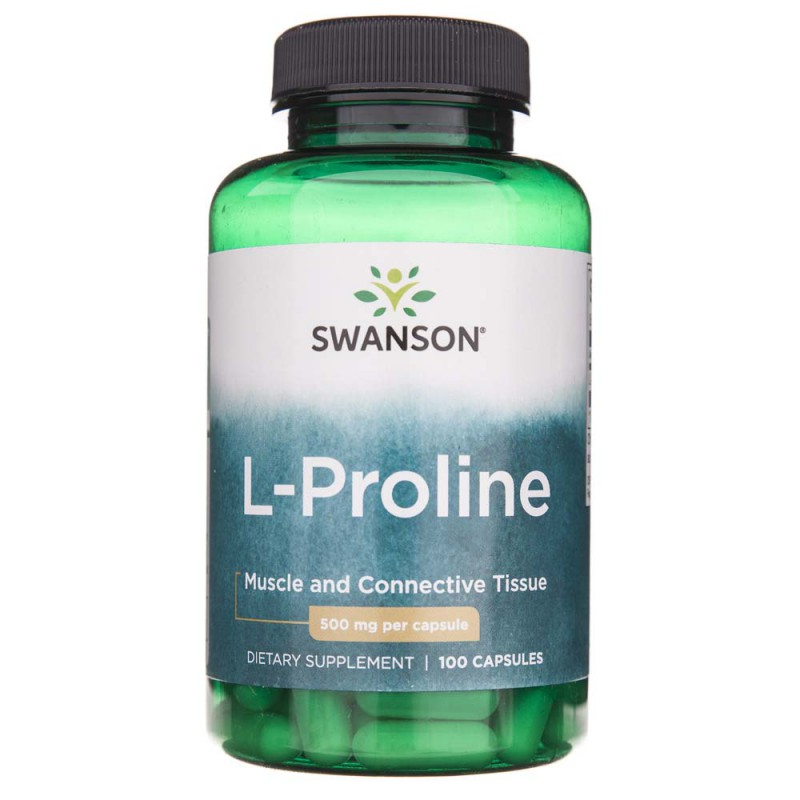 Л-пролін/L-Proline 500 mg 100 caps Swanson USA