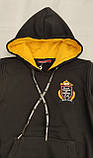 Модна чорна кофта худі з капюшоном для хлопчиків зріст 116,122,128,134,140, фото 2
