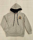 Модна чорна кофта худі з капюшоном для хлопчиків зріст 116,122,128,134,140, фото 4