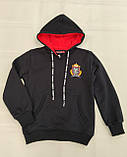 Модна чорна кофта худі з капюшоном для хлопчиків зріст 116,122,128,134,140, фото 6