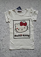 Красива футболка на дівчаток 116,122,128,140 зросту Hello Kitty